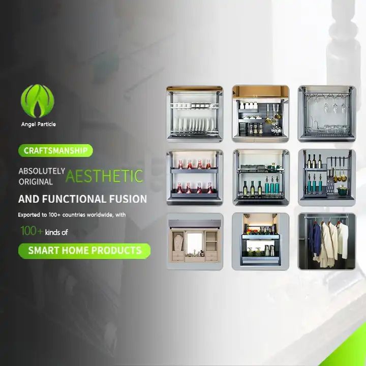 Kitchen Automatic Lift Cabinet Voice Control Lift Touch Control Pull Basket