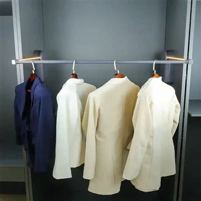 Armazenamento Rod do guarda-roupa da liga de alumínio para loja de roupas